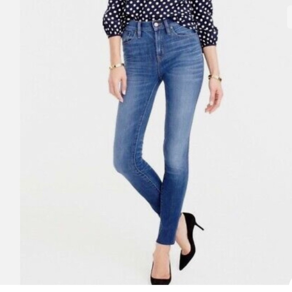 J CREW HIGH RISE SKINNY ANKLE JEANS Size 26